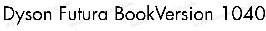 Dyson Futura BookVersion 1040字体转换